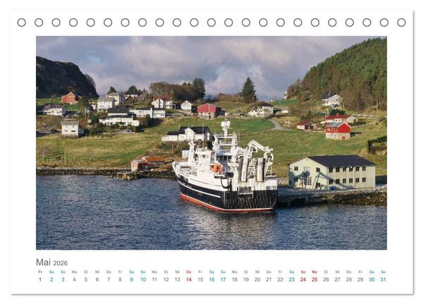 Produktbild: Kurs Nord - mit dem Postschiff (Tischkalender 2026 DIN A5 quer), CALVENDO Monatskalender