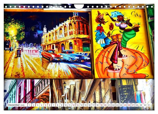 Produktbild: Kuba Kunst - Maler in Havanna (Wandkalender 2026 DIN A4 quer), CALVENDO Monatskalender