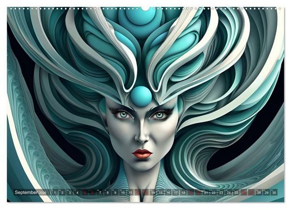 Produktbild: Fantasie Universum Sch&ouml;nheiten (hochwertiger Premium Wandkalender 2026 DIN A2 quer), Kunstdruck in Hochglanz