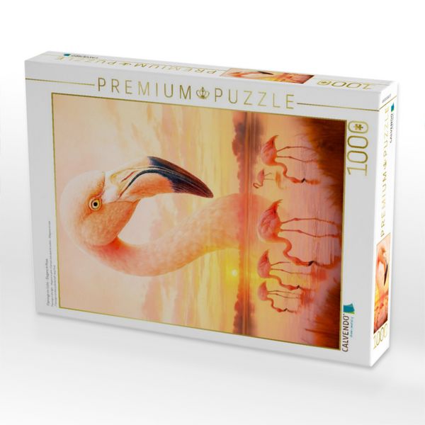 Produktbild: CALVENDO Puzzle Flamingo im Licht - Eleganz in Rosa | 1000 Teile Lege-Gr&ouml;&szlig;e 64x48cm Foto-Puzzle f&uuml;r gl&uuml;ckliche Stunden