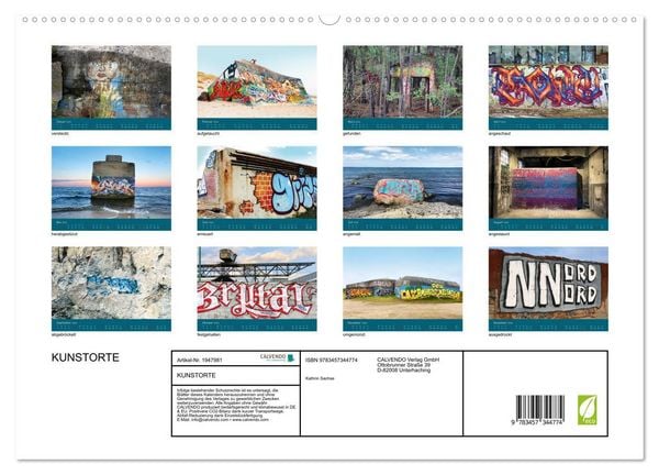 Produktbild: KUNSTORTE (hochwertiger Premium Wandkalender 2026 DIN A2 quer), Kunstdruck in Hochglanz