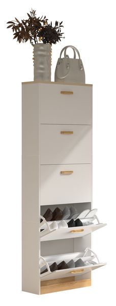 Produktbild: Holz Schuhregal Schuhschrank Schuhkipper Halom XL