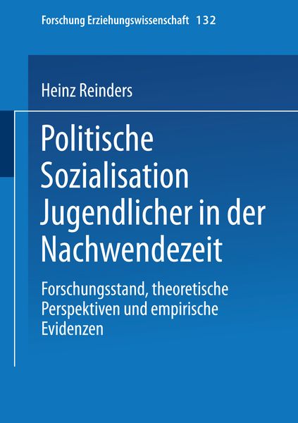 Produktbild: Politische Sozialisation Jugendlicher in der Nachwendezeit