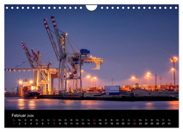 Produktbild: Hamburg - Lichter der Nacht (Wandkalender 2026 DIN A4 quer), CALVENDO Monatskalender