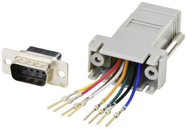 Produktbild: TRU COMPONENTS D-SUB Adapter D-SUB-Stecker 9pol. - RJ45-Buchse 1St.