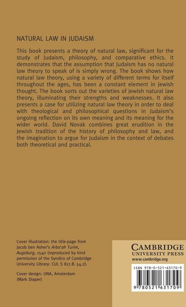 Produktbild: Natural Law in Judaism