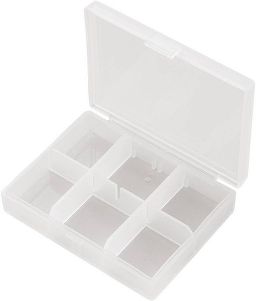 TRU COMPONENTS PP06-01 Sortimentskasten (L x B x H) 84 x 63 x 20 mm Anzahl Fächer: 6 variable Unterteilung Inhalt 1 St.