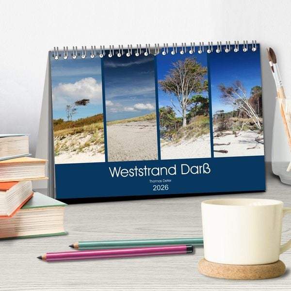 Produktbild: Weststrand Dar&szlig; (Tischkalender 2026 DIN A5 quer), CALVENDO Monatskalender