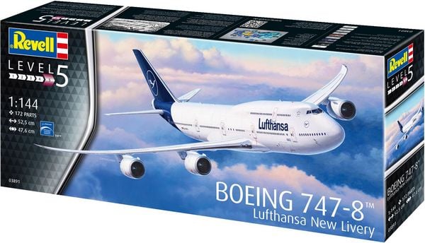 Produktbild: Revell 03891 Boeing 747-8 Lufthansa \"New Livery\" Flugmodell Bausatz 1:144