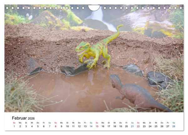 Produktbild: Faszination Urzeit - wenn Spielzeugdinos zum Leben erwachen (Wandkalender 2026 DIN A4 quer), CALVENDO Monatskalender