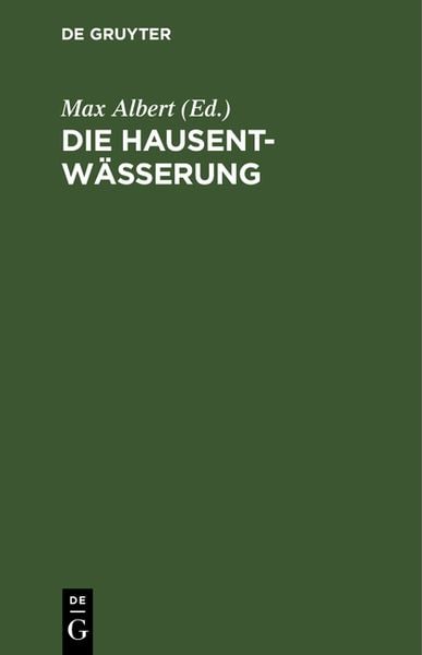 Produktbild: Die Hausentw&auml;sserung
