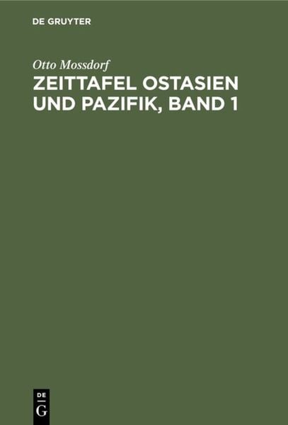 Produktbild: Zeittafel Ostasien und Pazifik, Band 1