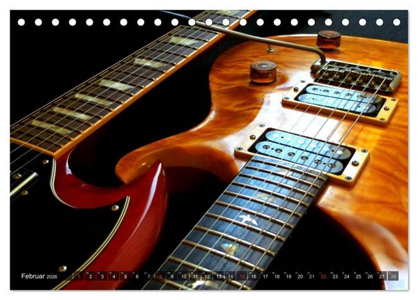 Produktbild: Gitarren Snapshots (Tischkalender 2026 DIN A5 quer), CALVENDO Monatskalender
