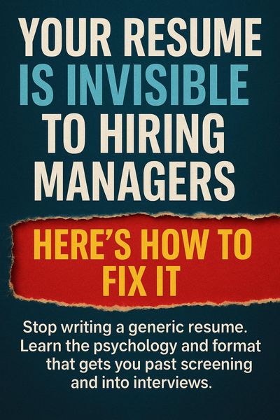 Produktbild: Your Resume Is Invisible to Hiring Managers Here's How to Fix It