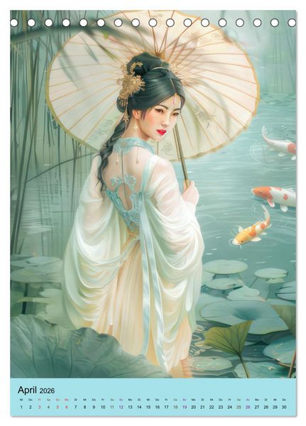 Produktbild: Grazi&ouml;se asiatische Frauen - Asienstil (Tischkalender 2026 DIN A5 hoch), CALVENDO Monatskalender