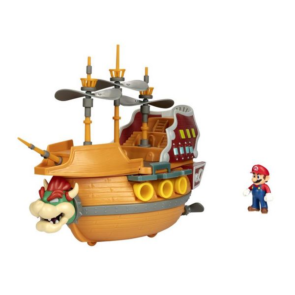 Produktbild: Nintendo Super Mario Deluxe Spielset - Bowser&acute;Schiff - inkl. 5 Figuren 6,5 cm & 4 Zubeh&ouml;r