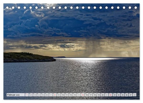 Produktbild: Hurtigruten - Faszination Natur (Tischkalender 2026 DIN A5 quer), CALVENDO Monatskalender