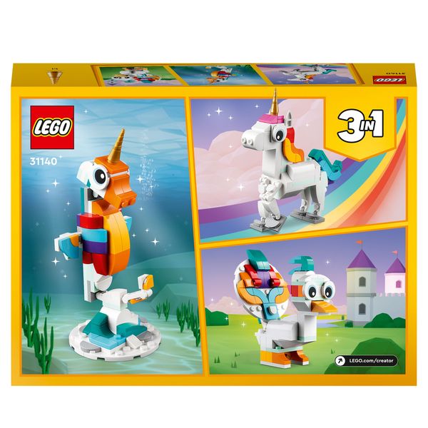 LEGO Creator 3in1 31140 Magisches Einhorn Spielzeug Tierfiguren-Set