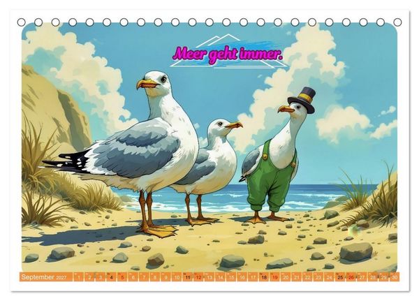 Produktbild: Norddeutsch Cool - Comic (Tischkalender 2027 DIN A5 quer), CALVENDO Monatskalender