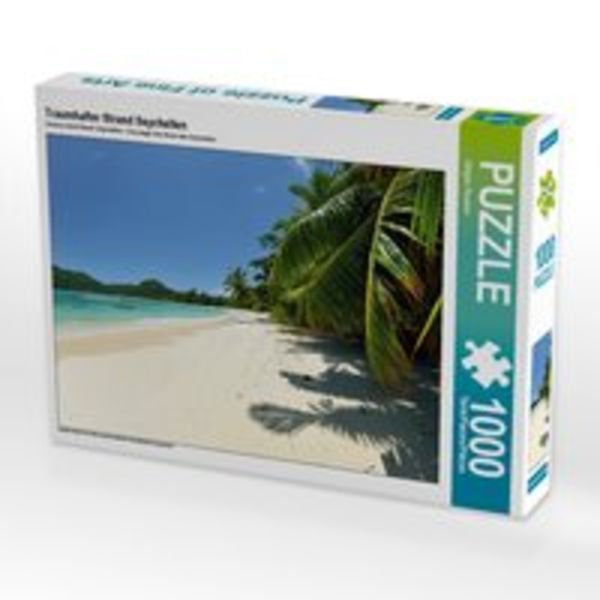 CALVENDO Puzzle Traumhafter Strand Seychellen, Lege-Größe 64 x 48 cm Foto-Puzzle Bild von Jürgen Feuerer