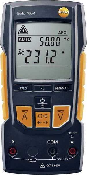Testo 760-1 Hand-Multimeter digital CAT III 600 V, CAT IV 300V Anzeige (Counts): 4000