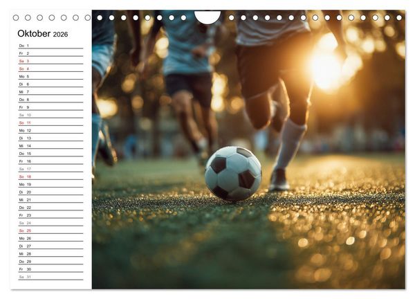 Produktbild: Fu&szlig;ball Kalender - Das Spiel unseres Lebens (Wandkalender 2026 DIN A4 quer), CALVENDO Monatskalender