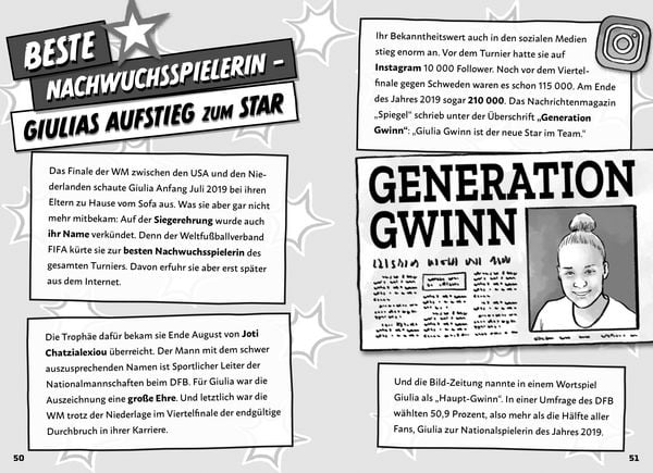 Produktbild: Meine Fu&szlig;ballheldin Giulia Gwinn &ndash; Ihre Geschichte, ihre Spiele, ihre Rekorde