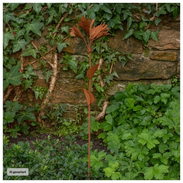 Produktbild: HTI-Living HTI-Living Blumenstecker Rostoptik Bl&uuml;ten Celia