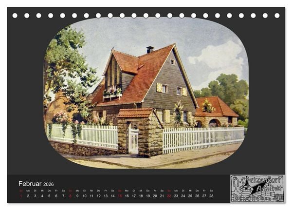 Produktbild: Lebensr&auml;ume um 1900 (Tischkalender 2026 DIN A5 quer), CALVENDO Monatskalender