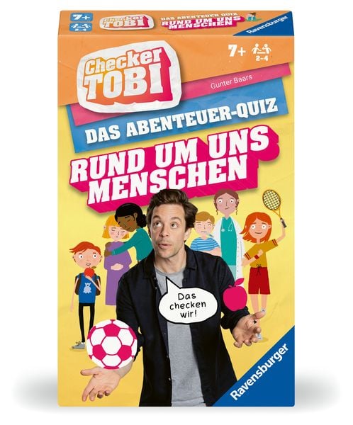 Ravensburger 22493 - Checker Tobi Rund um uns Menschen - Das Abenteuerquiz für Kinder ab 7 Jahren, Quiz & Mitmachspiel f