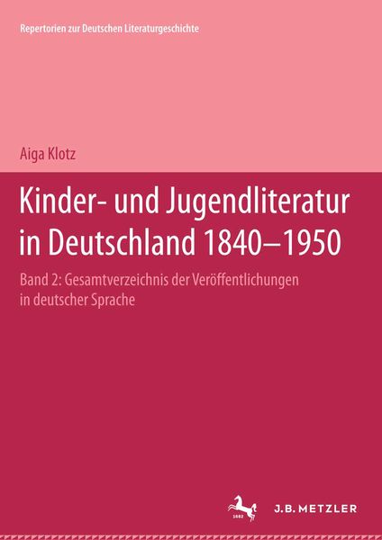 Produktbild: Kinder- und Jugendliteratur in Deutschland 1840&ndash;1950