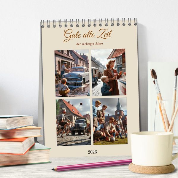 Produktbild: Gute alte Zeit der sechziger Jahre (Tischkalender 2026 DIN A5 hoch), CALVENDO Monatskalender