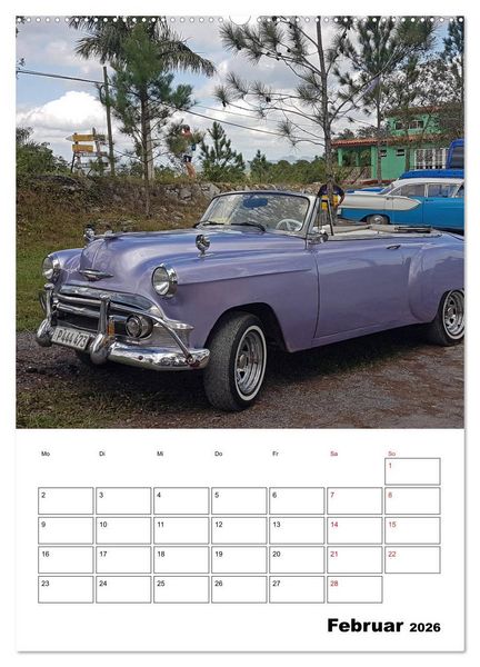 Produktbild: KARIBIK Oldtimer auf Kuba (Wandkalender 2026 DIN A2 hoch), CALVENDO Monatskalender