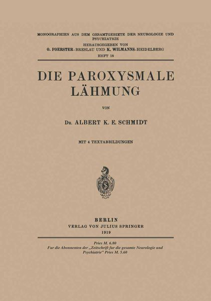 Produktbild: Die Paroxysmale L&auml;hmung