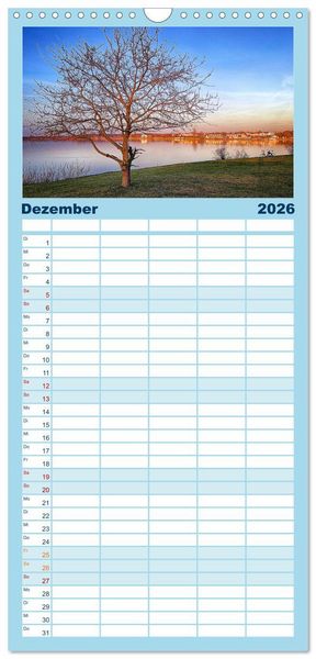 Produktbild: Familienplaner 2026 - Mein Cospudener See mit 5 Spalten (Wandkalender, 21 x 45 cm) CALVENDO