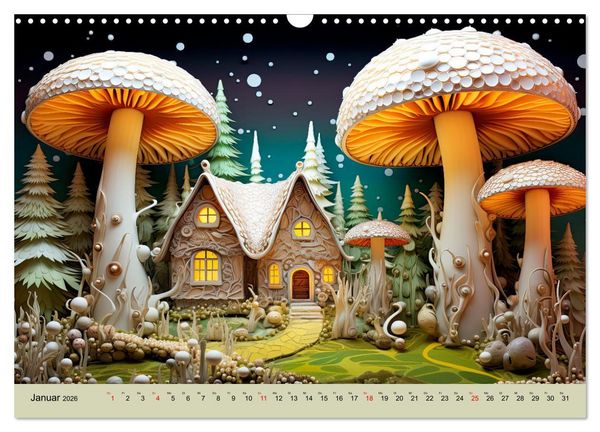 Produktbild: Magie der Pilze (Wandkalender 2026 DIN A3 quer), CALVENDO Monatskalender