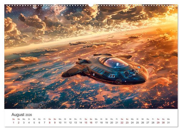 Produktbild: Sternenreisen - Ein kosmischer Kalender (hochwertiger Premium Wandkalender 2026 DIN A2 quer), Kunstdruck in Hochglanz
