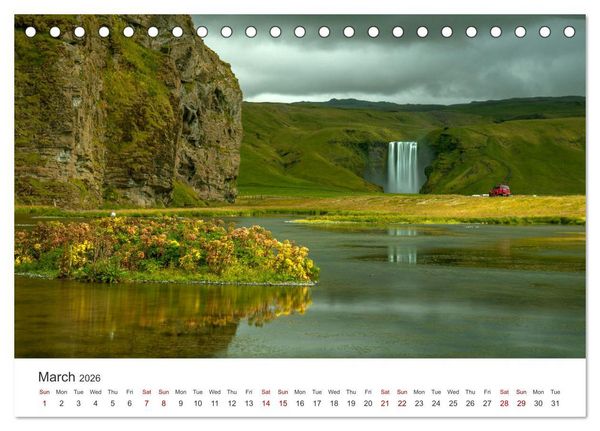 Produktbild: Summer in Iceland (Desk Calendar 2026 DIN A5 landscape), CALVENDO 12 Month DeskCalendar