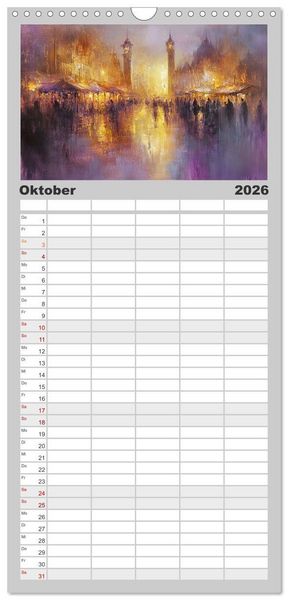 Produktbild: Familienplaner 2026 - Visionen aus 1001 Nacht mit 5 Spalten (Wandkalender, 21 x 45 cm) CALVENDO