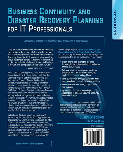 Produktbild: Business Continuity and Disaster Recovery Planning for IT Professionals