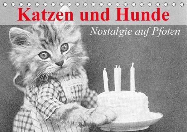 Produktbild: Katzen und Hunde - Nostalgie auf Pfoten (Tischkalender immerw&auml;hrend DIN A5 quer)