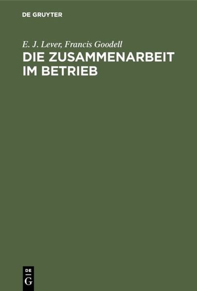 Produktbild: Die Zusammenarbeit im Betrieb