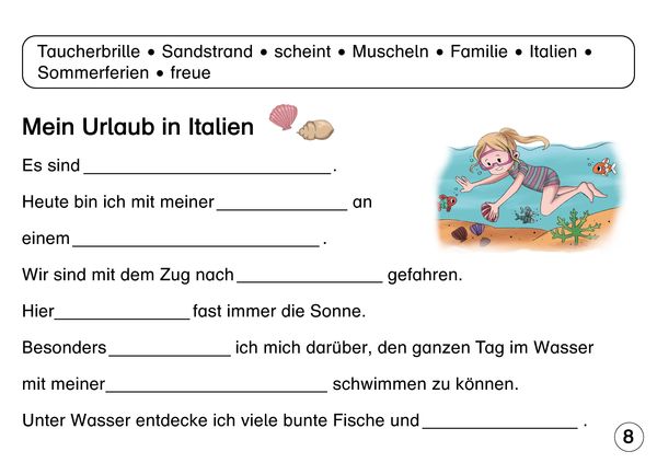Produktbild: L&uuml;ckentexte Teil 1 f&uuml;r die 1. und 2. Klasse