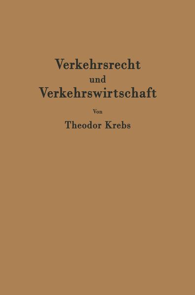 Produktbild: Verkehrsrecht und Verkehrswirtschaft