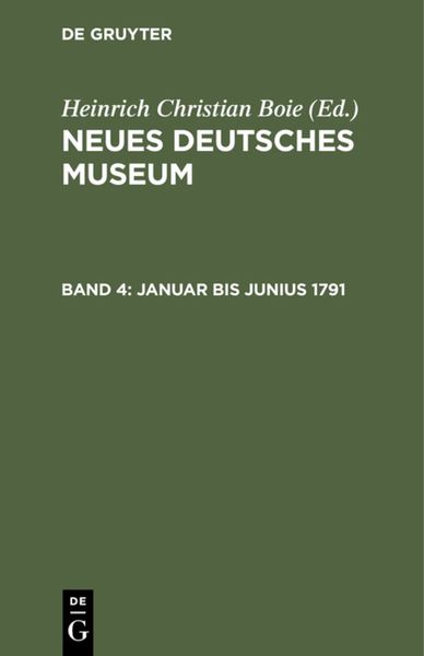 Produktbild: Januar bis Junius 1791