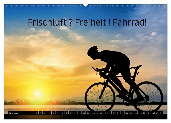 Produktbild: Faszination Fahrrad - coole Spr&uuml;che (Wandkalender 2026 DIN A2 quer), CALVENDO Monatskalender