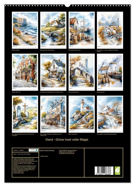 Produktbild: Irland - Gr&uuml;ne Insel voller Magie (hochwertiger Premium Wandkalender 2026 DIN A2 hoch), Kunstdruck in Hochglanz