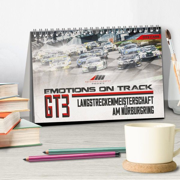 Produktbild: Emotions on Track - Langstreckenmeisterschaft am N&uuml;rburgring - GT3 (Tischkalender 2026 DIN A5 quer), CALVENDO Monatskalender