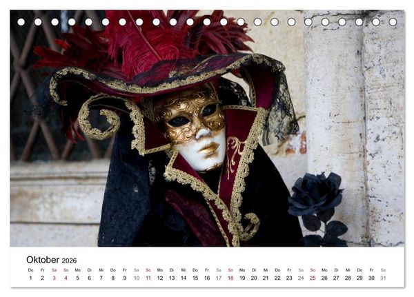 Produktbild: Carnevale di Venezia 2026 (Tischkalender 2026 DIN A5 quer), CALVENDO Monatskalender
