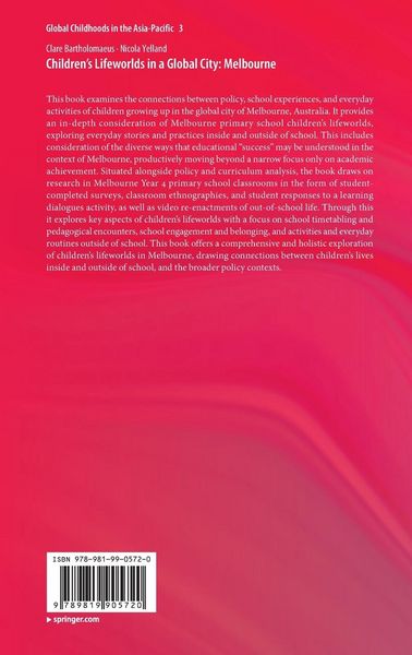 Produktbild: Children&rsquo;s Lifeworlds in a Global City: Melbourne